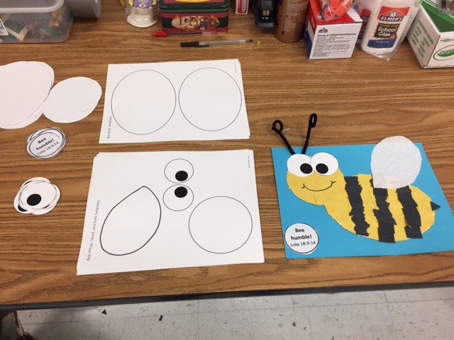 paper bee craft church