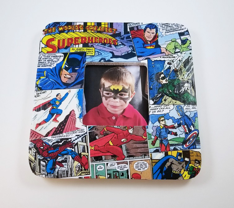 superhero comic frame