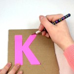 Cardboard Yarn Letter