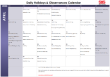 Daily Holidays & Observances Printable Calendar Archives - S&S Blog Daily Holidays & Observances Printable Calendar Archives - S&S Blog