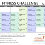 April Printable Fitness Challenge Calendar