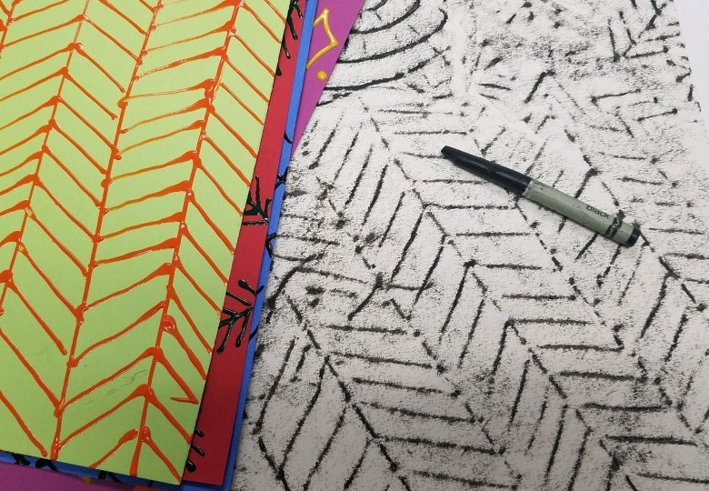 Black Crayon Rubbing Resist Activity S&S Blog