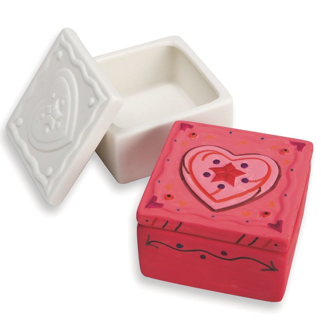 Ceramic Bisque Trinket Box