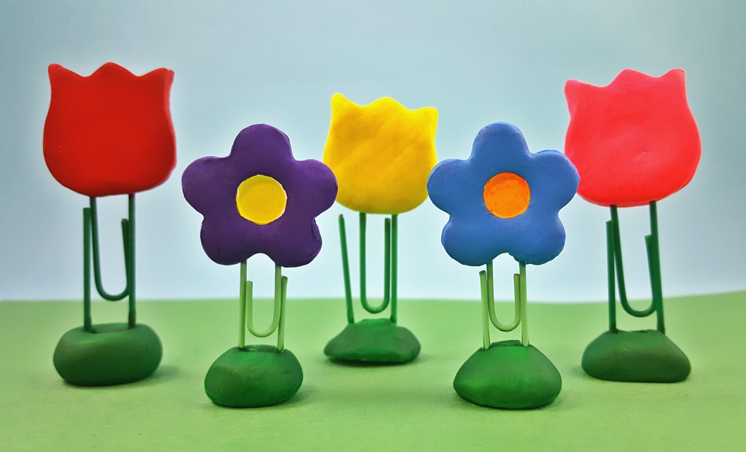 simple clay flowers