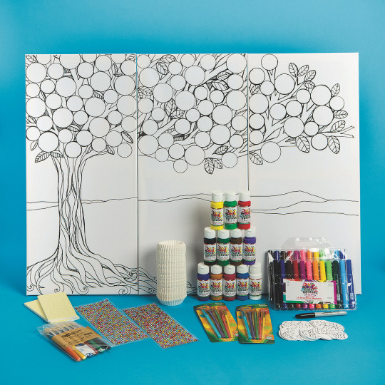 Collaborative Art Craft Kit - Triptych Tree blank - S&amp;S Blog