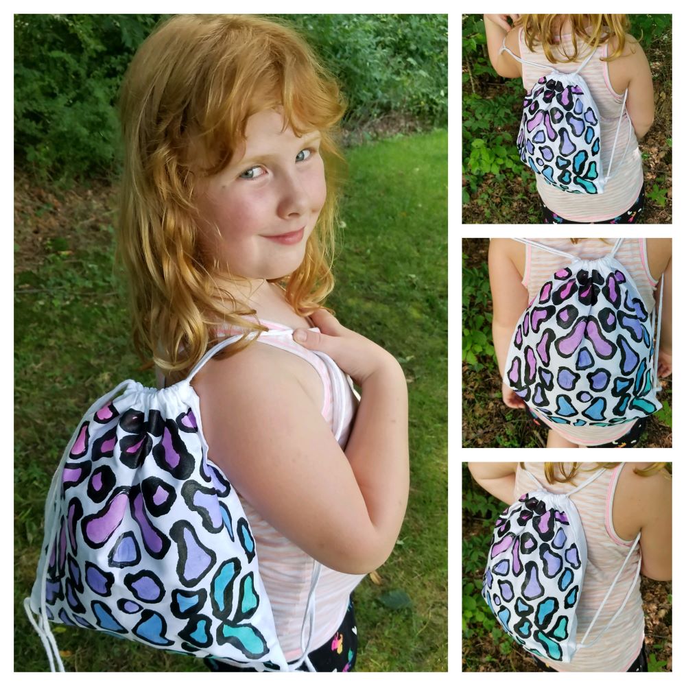 DIY Cheetah Print Backpack Kids Craft Activity S S Blog