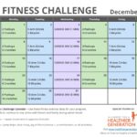 December Printable Fitness Challenge Calendar