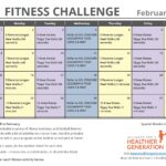 February Printable Fitness Challenge Calendar