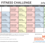 July Printable Fitness Challenge Calendar