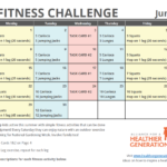 June Printable Fitness Challenge Calendar