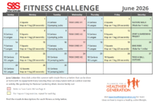 Fitness Challenge Calendar June 2026