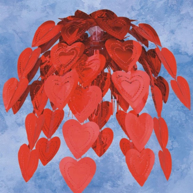 Hanging Foil Heart Cascade