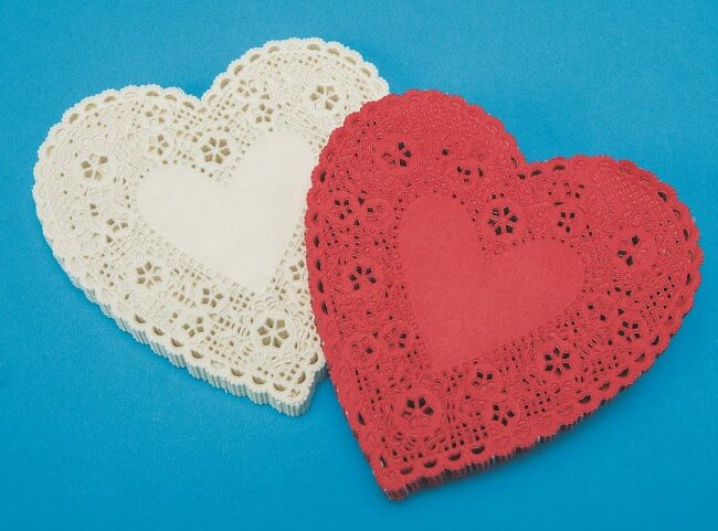 Heart-Shaped Paper Lace Doilies