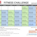 January Printable Fitness Challenge Calendar