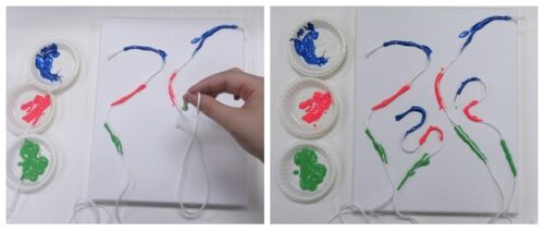 DIY Flower Painting Using String Pulling Method - S&S Blog