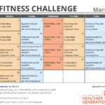 March Printable Fitness Challenge Calendar