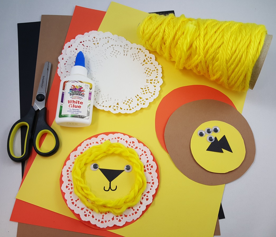 doily lion craft