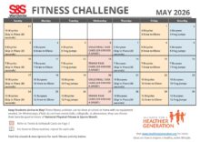May Fitness Challenge Calendar 2026
