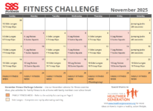 November 2025 Fitness Challenge Calendar