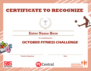October Printable Fitness Challenge Calendar - S&S Blog