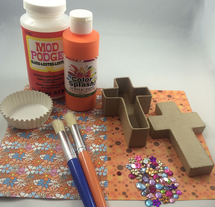 Paper Mache Cross Trinket Box tutorial S&S Blog