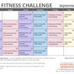 September Printable Fitness Challenge Calendar