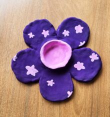 air dry clay flower
