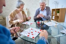 seniors playing bingo