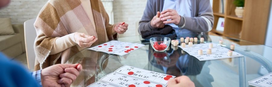 seniors playing bingo