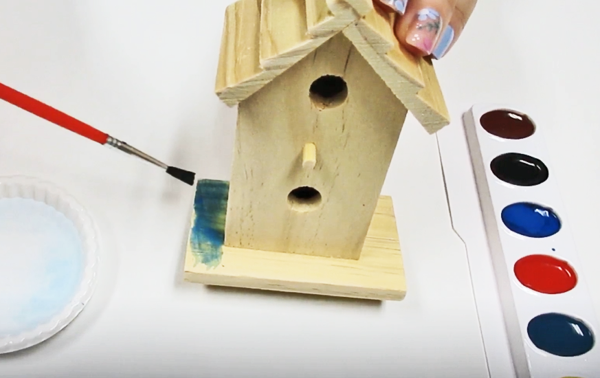 birdhouse painting watercolor