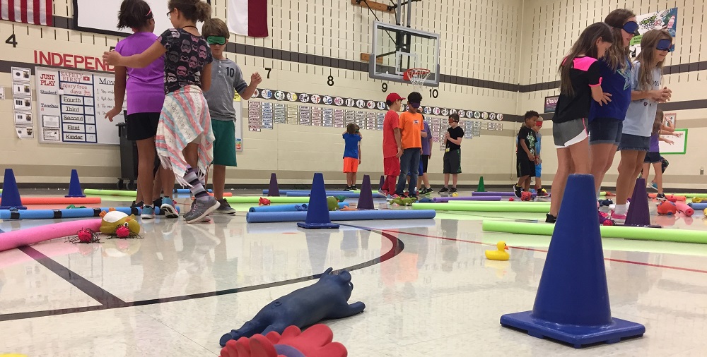 blindfold activities PE