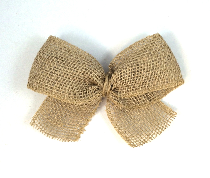 DIY  How to Make a Burlap Ribbon Bow! 