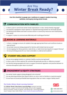 winter break readiness checklist
