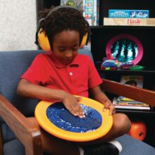 child using calming kit