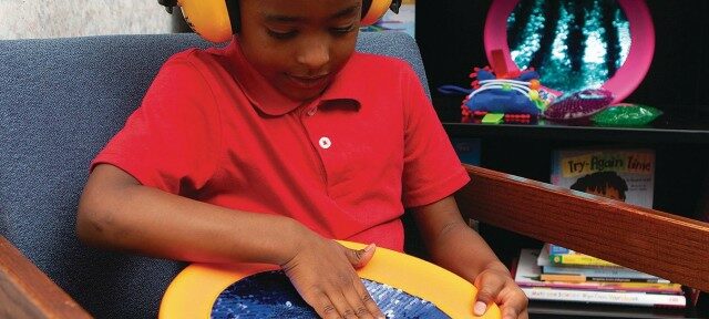 child using calming kit