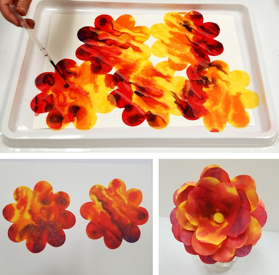 How to Make Fall Themed Color Diffusing Paper Flowers - S&S Blog