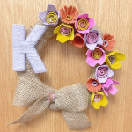 DIY Egg Carton Flower Wreath