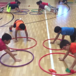 Four Square Hula Hoop PE Activity