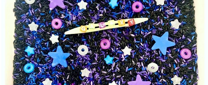 galaxy sensory bin
