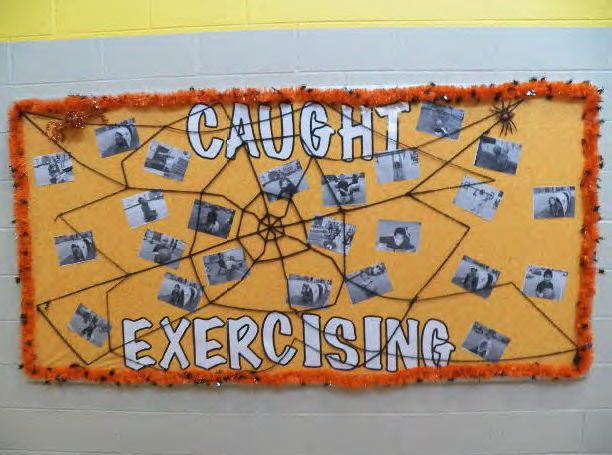 halloween pe bulletin board