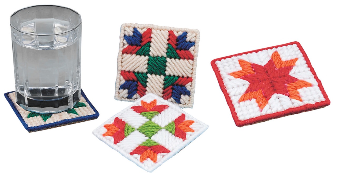 needlepoint coaster S&S Blog
