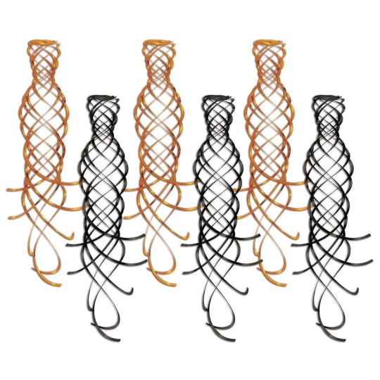 orange and black whirls