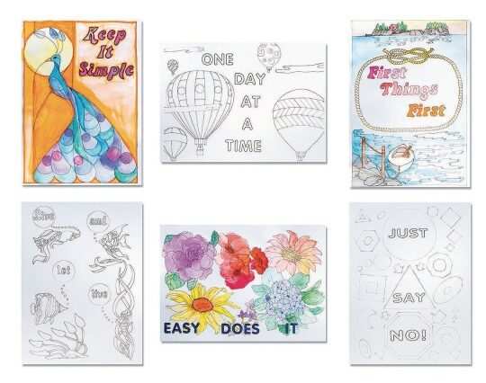 positive posters to color