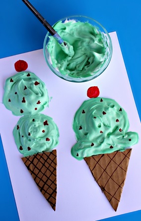 Puff Paint Ice Cream Paper Crafts Ice Cream