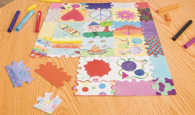 puzzle to color