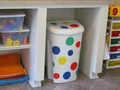 fun trash can preschool