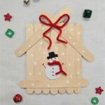 DIY Craft Stick Snowman Winter Holiday Decor