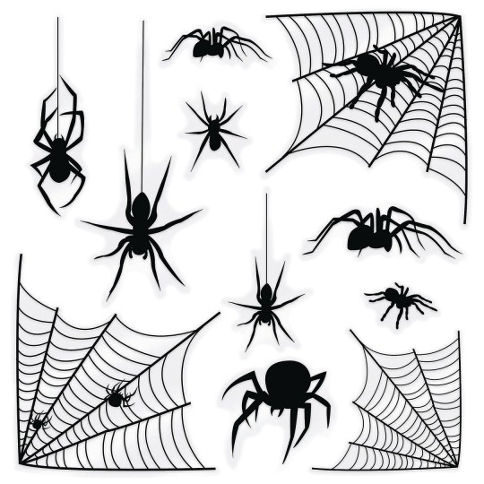 spider web cling halloween