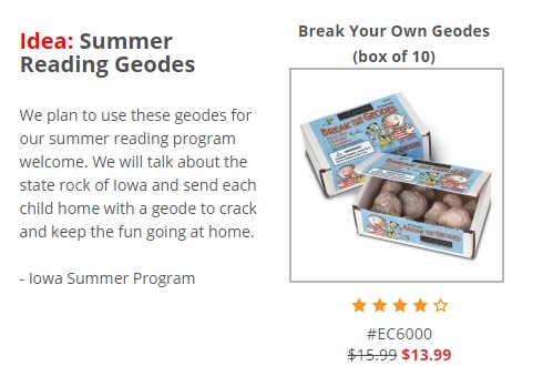 summer reading geodes