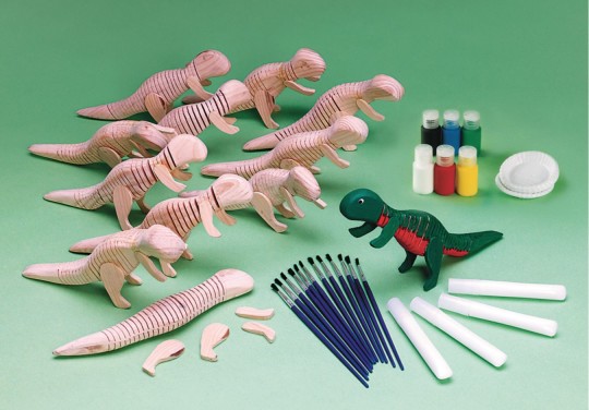 wooden dinosaurs craft kit